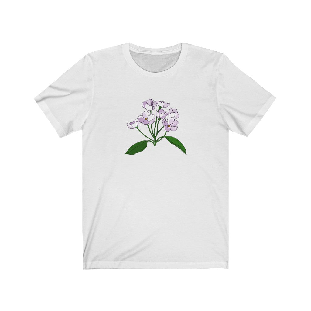 White Flower Patch Short Sleeve Tee