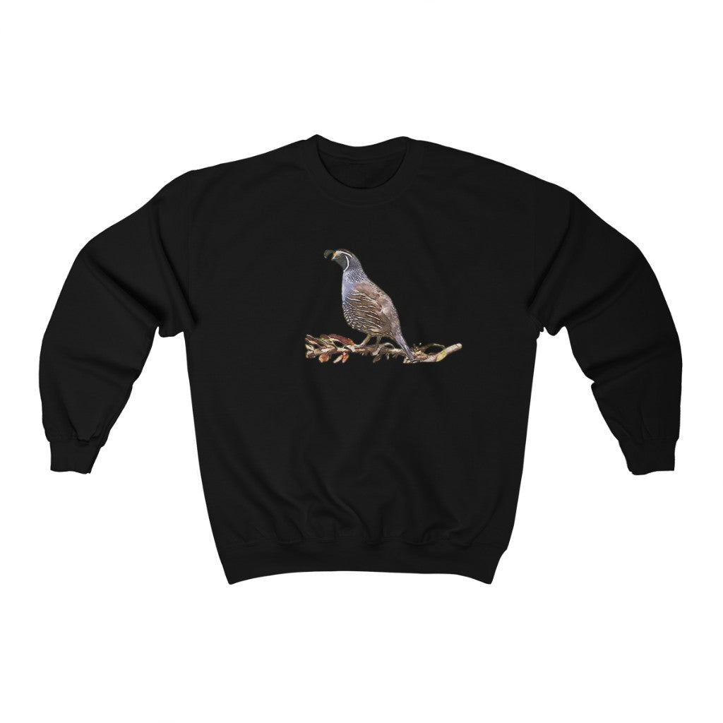 Quail on a Branch Crewneck Sweatshirt