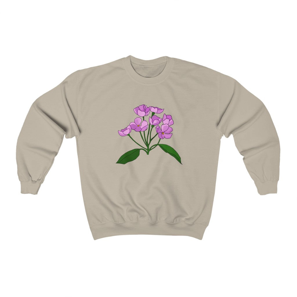 Pink Flower Patch Crewneck Sweatshirt