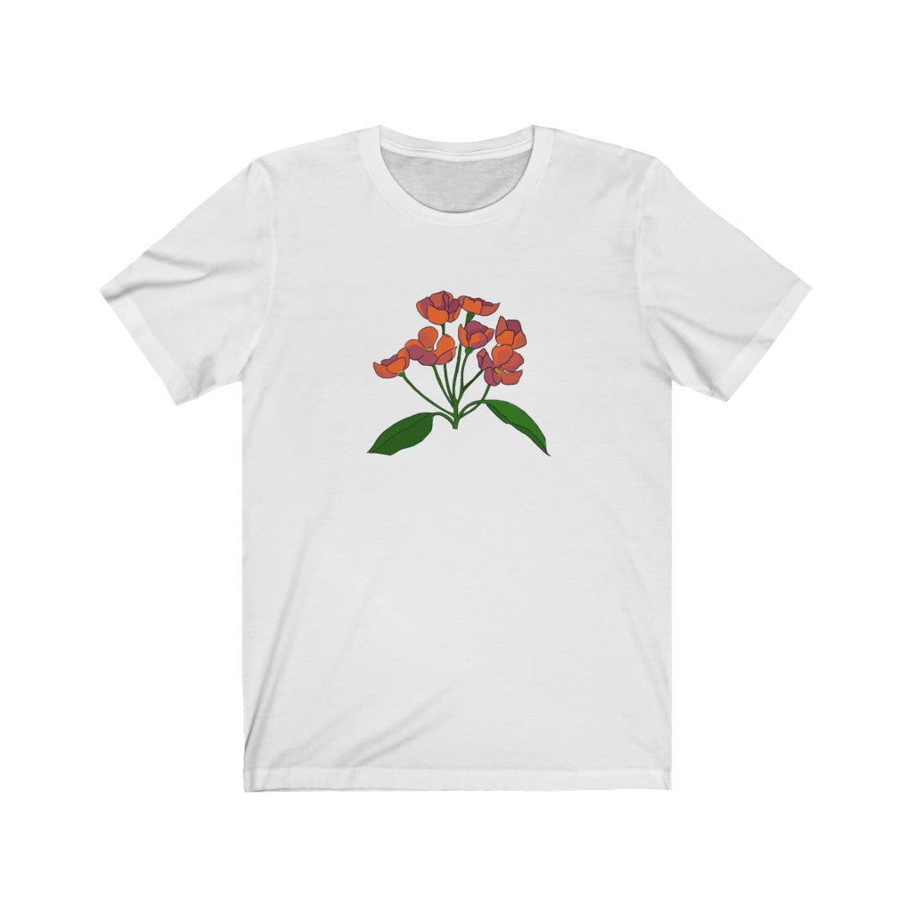 Orange Flower Patch Short Sleeve Tee